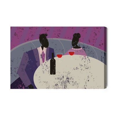 Ljuddämpande tavla - Couple at the retro