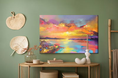 Ljuddämpande tavla - Abstract sunset