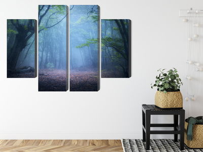 Ljuddämpande tavla - Hazy 3d forest landscape