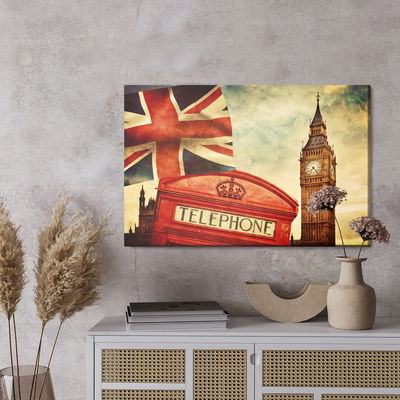 Ljuddämpande tavla - London symbols in vintage