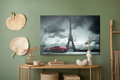 Ljuddämpande tavla - Old car against