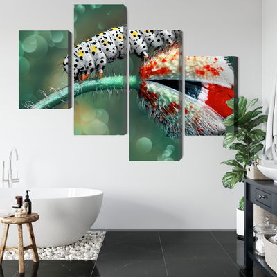 Ljuddämpande tavla - A caterpillar and a ladybug