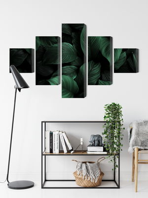 Ljuddämpande tavla - Green leaves on a macro scale