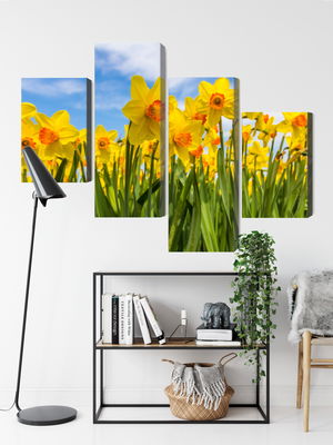 Ljuddämpande tavla - Daffodil field 3d