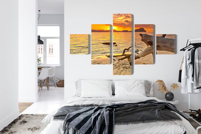 Ljuddämpande tavla - Sea landscape at sunset