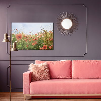 Ljuddämpande tavla - Poppies in the meadow