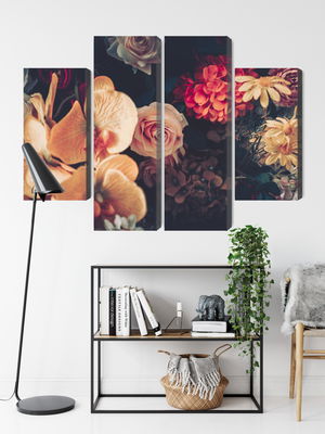 Ljuddämpande tavla - Multi-colored flowers