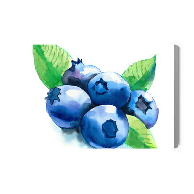 Ljuddämpande tavla - Blueberries painted