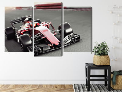 Ljuddämpande tavla - Formula 1 car on the track