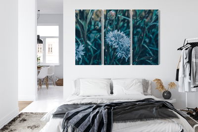 Ljuddämpande tavla - Cornflowers in the meadow 3d