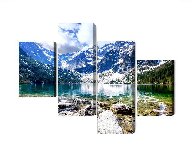 Ljuddämpande tavla - Lake morskie oko 3d
