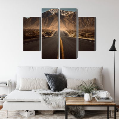 Ljuddämpande tavla - Road to the mountains 3d