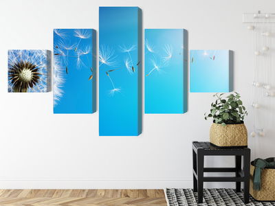 Ljuddämpande tavla - Dandelion with flying seeds