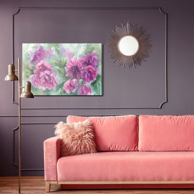 Ljuddämpande tavla - Peonies in watercolor