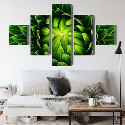 Ljuddämpande tavla - Green plant on a macro scale