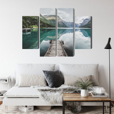 Ljuddämpande tavla - View of the lovatnet lake