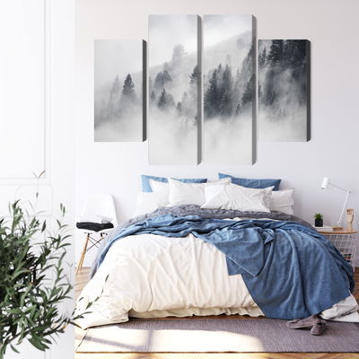 Ljuddämpande tavla - The forest is shrouded in fog