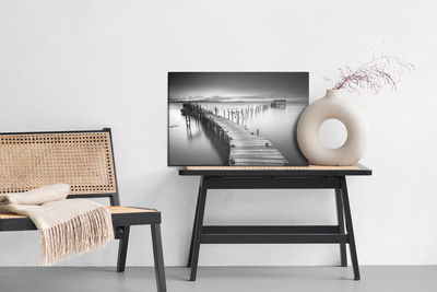 Ljuddämpande tavla - Mooring black white