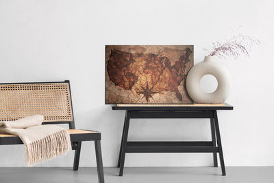 Ljuddämpande tavla - Vintage Usa map