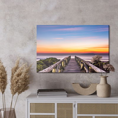 Ljuddämpande tavla - Wooden deck and the sea