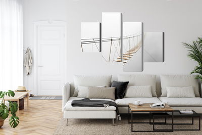 Ljuddämpande tavla - Hanging bridge in the fog