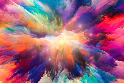 Ljuddämpande tavla - An abstract explosion