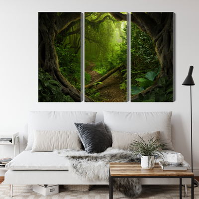 Ljuddämpande tavla - Path in a tropical forest