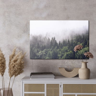 Ljuddämpande tavla - Moon over misty trees