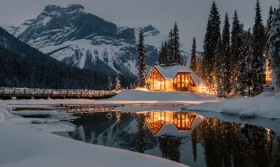 Ljuddämpande tavla - Emerald lake in Canada