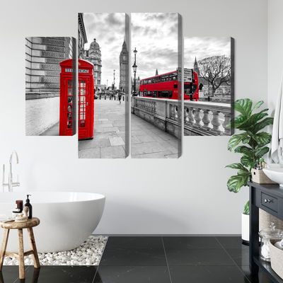 Ljuddämpande tavla - Red phone booth in London