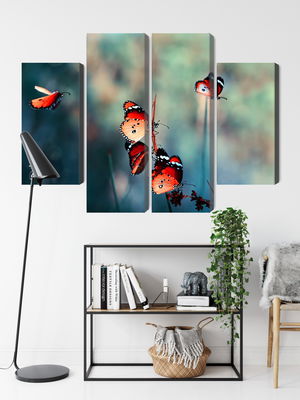 Ljuddämpande tavla - Colorful butterflies