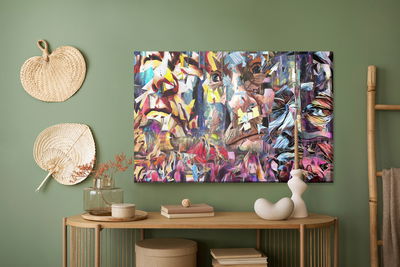 Ljuddämpande tavla - Colorful futuristic