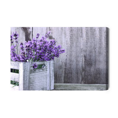 Ljuddämpande tavla - Lavender flowers in a wooden