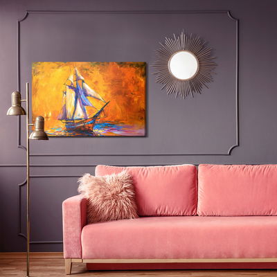 Ljuddämpande tavla - Sailboat in the sea