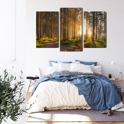Ljuddämpande tavla - Sunset in the forest