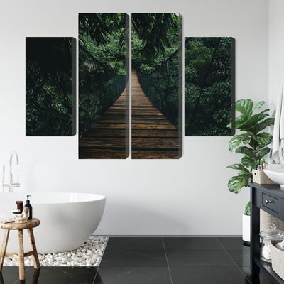 Ljuddämpande tavla - Wooden suspension bridge