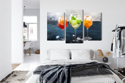 Ljuddämpande tavla - Glasses with summer cocktails