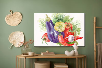 Ljuddämpande tavla - Vegetables painted