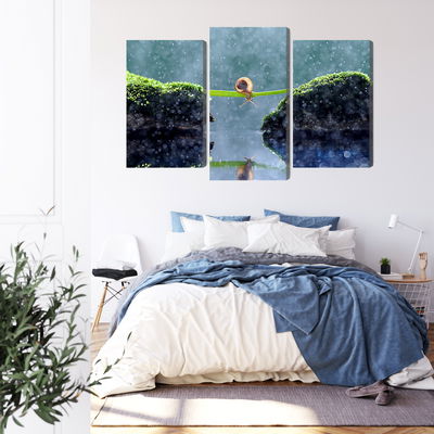 Ljuddämpande tavla - Snail in the rain