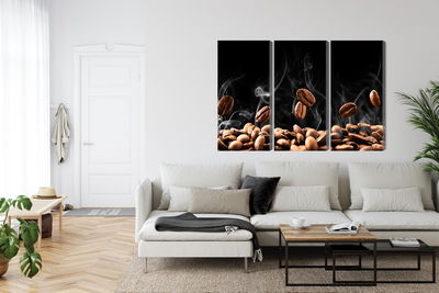 Ljuddämpande tavla - Hot coffee beans