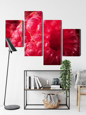 Ljuddämpande tavla - Raspberries on a macro scale