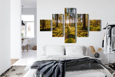 Ljuddämpande tavla - 3d sunny forest landscape