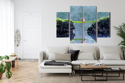 Ljuddämpande tavla - Snail in the rain