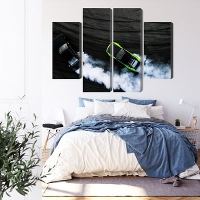 Ljuddämpande tavla - Drifting 3d cars