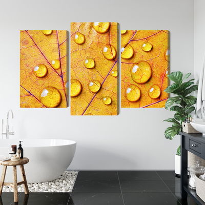 Ljuddämpande tavla - Water drops on an autumn