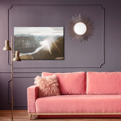 Ljuddämpande tavla - Sunset in the mountains