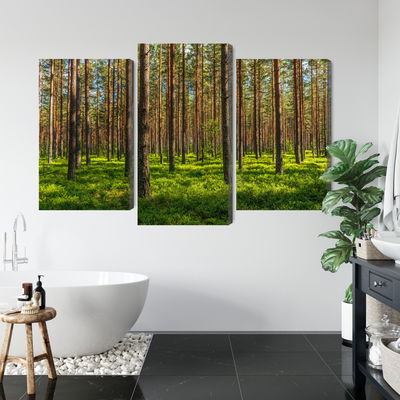 Ljuddämpande tavla - 3d pine forest