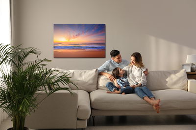 Ljuddämpande tavla - Clouds by the sea