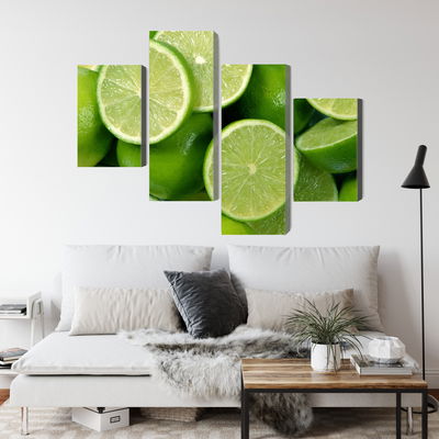 Ljuddämpande tavla - Lime halves