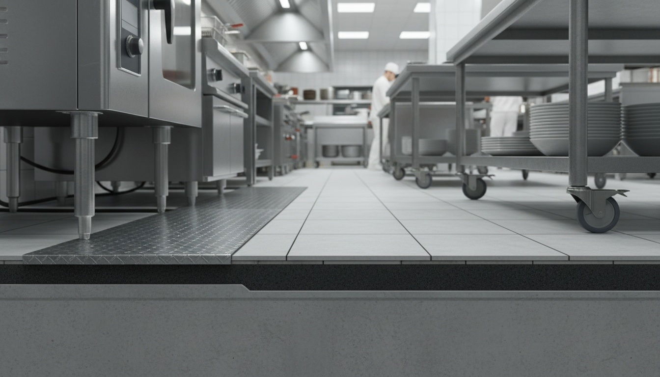 Ljudisolera och vibrationsdämpa ett golv i restaurang